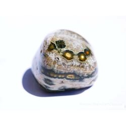 Ozeanachat XL Trommelstein / Handschmeichler (Ozeanchalcedon / Ozeanjaspis) - ca. 3,1 cm x 3 cm x 2,7 cm