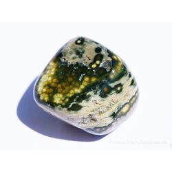Ozeanachat XL Trommelstein / Handschmeichler (Ozeanchalcedon / Ozeanjaspis) - ca. 3,1 cm x 3 cm x 2,7 cm