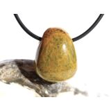 Ozeanachat Trommelstein gebohrt (Ozeanchalcedon /...