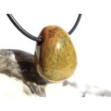 Ozeanachat Trommelstein gebohrt (Ozeanchalcedon / Ozeanjaspis) - schöne Qualität - ca. 2,4 cm x 1,9 cm x 1,3 cm