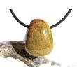 Ozeanachat Trommelstein gebohrt (Ozeanchalcedon / Ozeanjaspis) - schöne Qualität - ca. 2,4 cm x 1,9 cm x 1,3 cm