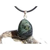 Turmalin grün (Verdelith) Trommelstein Anhänger Öse - Rarität - schöne Qualität - ca. 3,1 cm x 1,7 cm x 1,3 cm