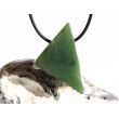 Nephrit-Jade XL Schmuckstein / Scheibenstein gebohrt matt - Sonderqualität - Handarbeit - ca. 3,9 cm x 2,6 cm x 0,9 cm
