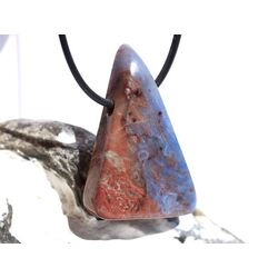 Richterit XXL Schmuckstein / Scheibenstein gebohrt - Raritt - AA-Sonderqualitt - Unikat - Handarbeit - ca. 4,5 cm x 2,9 cm x 0,9 cm (GKS)