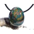 Heliotrop Trommelstein gebohrt - AA-Sonderqualität - ca. 2,4 cm x 1,9 cm x 1,2 cm