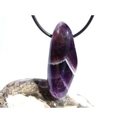 Chevron-Amethyst (Amethystquarz) XXL Trommelstein gebohrt...