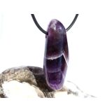 Chevron-Amethyst (Amethystquarz) XXL Trommelstein gebohrt...