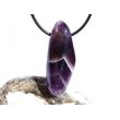 Chevron-Amethyst (Amethystquarz) XXL Trommelstein gebohrt - Sonderqualität - ca. 4,4 cm x 1,7 cm x 1,3 cm