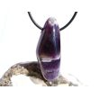 Chevron-Amethyst (Amethystquarz) XXL Trommelstein gebohrt - Sonderqualität - ca. 4,4 cm x 1,7 cm x 1,3 cm