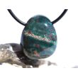 Heliotrop Trommelstein gebohrt - AA-Sonderqualität - ca. 2,4 cm x 2 cm x 1,2 cm