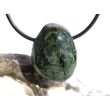 Chromdiopsid Trommelstein gebohrt - schöne Qualität - ca. 2,7 cm x 2 cm x 1,4 cm