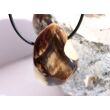 Peanutwood (versteinertes Holz) Trommelstein gebohrt - Sonderqualität - Rarität - ca. 3,4 cm x 2,5 cm x 1,9 cm