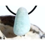 Hemimorphit türkisblau Trommelstein / Schmuckstein gebohrt - Sonderqualität - ca. 3 cm x 1,8 cm x 1,5 cm