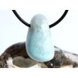 Hemimorphit türkisblau Trommelstein / Schmuckstein gebohrt - Sonderqualität - ca. 3 cm x 1,8 cm x 1,5 cm