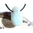 Hemimorphit türkisblau Trommelstein / Schmuckstein gebohrt - Sonderqualität - ca. 3 cm x 1,8 cm x 1,5 cm
