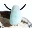 Hemimorphit türkisblau Trommelstein / Schmuckstein gebohrt - Sonderqualität - ca. 3 cm x 1,8 cm x 1,5 cm
