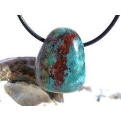 Chrysokoll Trommelstein gebohrt - Sonderqualit�t - ca....