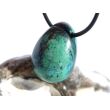 Chrysokoll mit Shattuckit Trommelstein gebohrt - Sonderqualität - ca. 2,6 cm x 1,9 cm x 1,5 cm