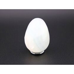 Bergkristall mit Silberschimmer / Regenbogenschimmer - Edelstein-Ei - ca. 4,8 cm