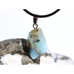 Andenopal hellblau (Chrysopal) Trommelstein Anhnger Silberse Schmuckdose - Raritt - Sonderqualitt - ca. 3,1 cm x 1,4 cm x 0,9 cm