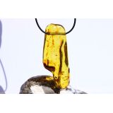 Bernstein (Jung-Kopal) XXXL Trommelstein gebohrt - Sonderqualität - ca. 6,7 cm x 2,9 cm x 1,6 cm