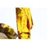 Bernstein (Jung-Kopal) XXXL Trommelstein gebohrt - Sonderqualität - ca. 6,7 cm x 2,9 cm x 1,6 cm