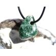 Prasem "Afrikanische Jade" Trommelstein / Schmuckstein gebohrt - ca. 2,5 cm x 1,3 cm x 1,6 cm