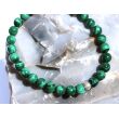 Malachit Armband / Kugelarmband - Silberperle - Kugel 6 mm - ca. 18 cm