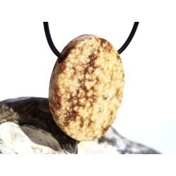 Aragonit-Calcit XXL Schmuckstein Cabochon / Scheibenstein gebohrt - Sonderqualit�t - ca. 3,9 cm x 3 cm x 0,9 cm