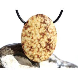 Aragonit-Calcit XXL Schmuckstein Cabochon / Scheibenstein gebohrt - Sonderqualit�t - ca. 3,9 cm x 3 cm x 0,9 cm