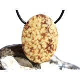 Aragonit-Calcit XXL Schmuckstein Cabochon / Scheibenstein gebohrt - Sonderqualität - ca. 3,9 cm x 3 cm x 0,9 cm