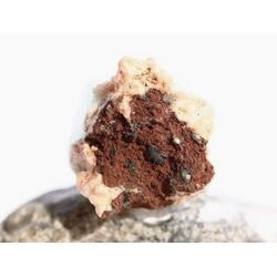 Apophyllit grn mit Stilbit Kristallstufe / Rohstein - Raritt - ca. 2,2 cm x 1,9 cm x 1,8 cm