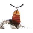 Sarder natur Schmuckstein / Scheibenstein - Anhänger Öse Schmuckdose - AA-Sonderqualität - ca. 3,8 cm x 1,8 cm x 0,5 cm