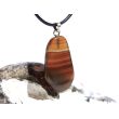 Sarder natur Schmuckstein / Scheibenstein - Anhänger Öse Schmuckdose - AA-Sonderqualität - ca. 3,8 cm x 1,8 cm x 0,5 cm