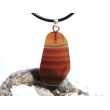 Sarder natur Schmuckstein / Scheibenstein - Anhänger Öse Schmuckdose - AA-Sonderqualität - ca. 3,8 cm x 1,8 cm x 0,5 cm