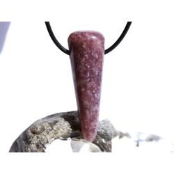 Lepidolith XXL Zylinder-Schmuckstein gebohrt - Sonderqualitt - ca. 4,6 cm