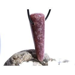 Lepidolith XXL Zylinder-Schmuckstein gebohrt - Sonderqualitt - ca. 4,6 cm