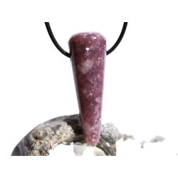 Lepidolith XXL Zylinder-Schmuckstein gebohrt - Sonderqualitt - ca. 4,6 cm