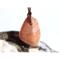 Aprikosencalcit (Calcit apricot) Schmuckstein gebohrt -...