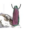 Rubin-Zoisit (Anyolith) XXXL Schmuckstein / Scheibenstein gebohrt - AA-Sonderqualität - Handarbeit - ca. 6,8 cm x 2,3 cm x 1,1 cm