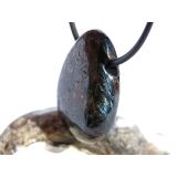 Anthophyllit Trommelstein / Scheibenstein gebohrt - Sonderqualität - ca. 3 cm x 2,1 cm x 1 cm