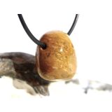 Ozeanachat Trommelstein gebohrt (Ozeanchalcedon /...