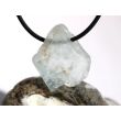 Topas blau Kristall / Rohsteinform angetrommelt, gebohrt - Sonderqualität - Rarität - ca. 2,9 cm x 2,5 cm x 0,9 cm