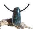 Apatit blau natur Schmuckstein Cabochon / Trommelstein gebohrt - ca. 2,6 cm x 1,4 cm x 0,9 cm