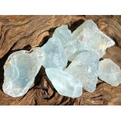 Topas blau natur Kristalle / Rohsteine z. T. angetrommelt - Sonderqualität - Rarität - ca. 30 g