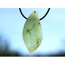 Andenopal trkis XXXL Schmuckstein / Scheibenstein gebohrt (Chrysopal) - Raritt - Sonderqualitt - Handarbeit - ca. 5,6 cm x 2,6 cm x 0,8 cm