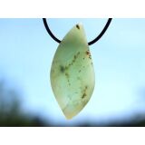 Andenopal türkis XXXL Schmuckstein / Scheibenstein gebohrt (Chrysopal) - Rarität - Sonderqualität - Handarbeit - ca. 5,6 cm x 2,6 cm x 0,8 cm