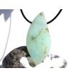 Andenopal türkis XXXL Schmuckstein / Scheibenstein gebohrt (Chrysopal) - Rarität - Sonderqualität - Handarbeit - ca. 5,6 cm x 2,6 cm x 0,8 cm