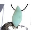 Andenopal türkis XXXL Schmuckstein / Scheibenstein gebohrt (Chrysopal) - Rarität - Sonderqualität - Handarbeit - ca. 5,6 cm x 2,6 cm x 0,8 cm