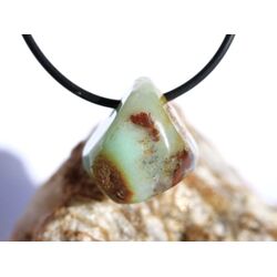 Chrysopras Schmuckstein / Trommelstein gebohrt - ca. 2 cm...